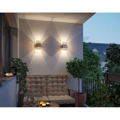 LED-seinävalaisin Tharin, 120x104mm, IP44, 3000K, 2x3.7W*Paulmann