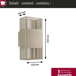 LED-seinävalaisin Tharin, 120x104mm, IP44, 3000K, 2x3.7W*Paulmann