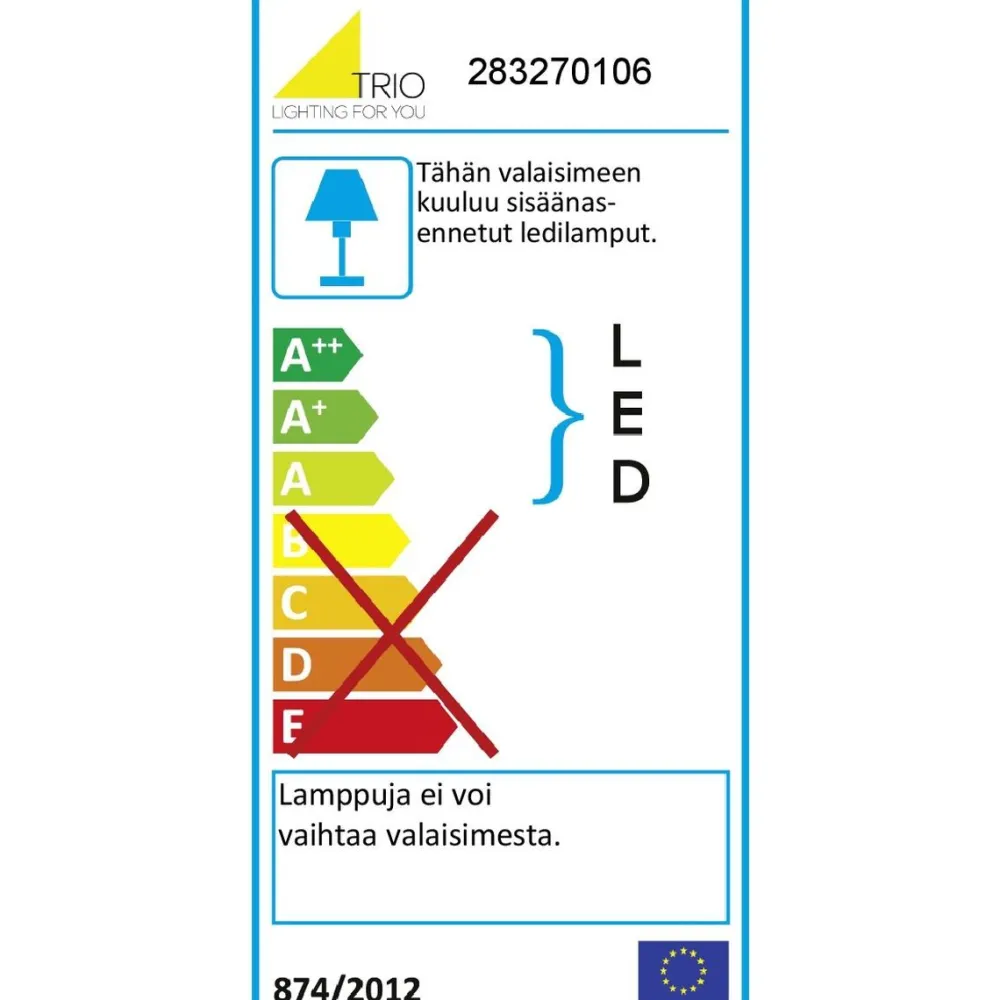 LED-seinävalaisin Mattimo 55x404x80mm kromi*Trio