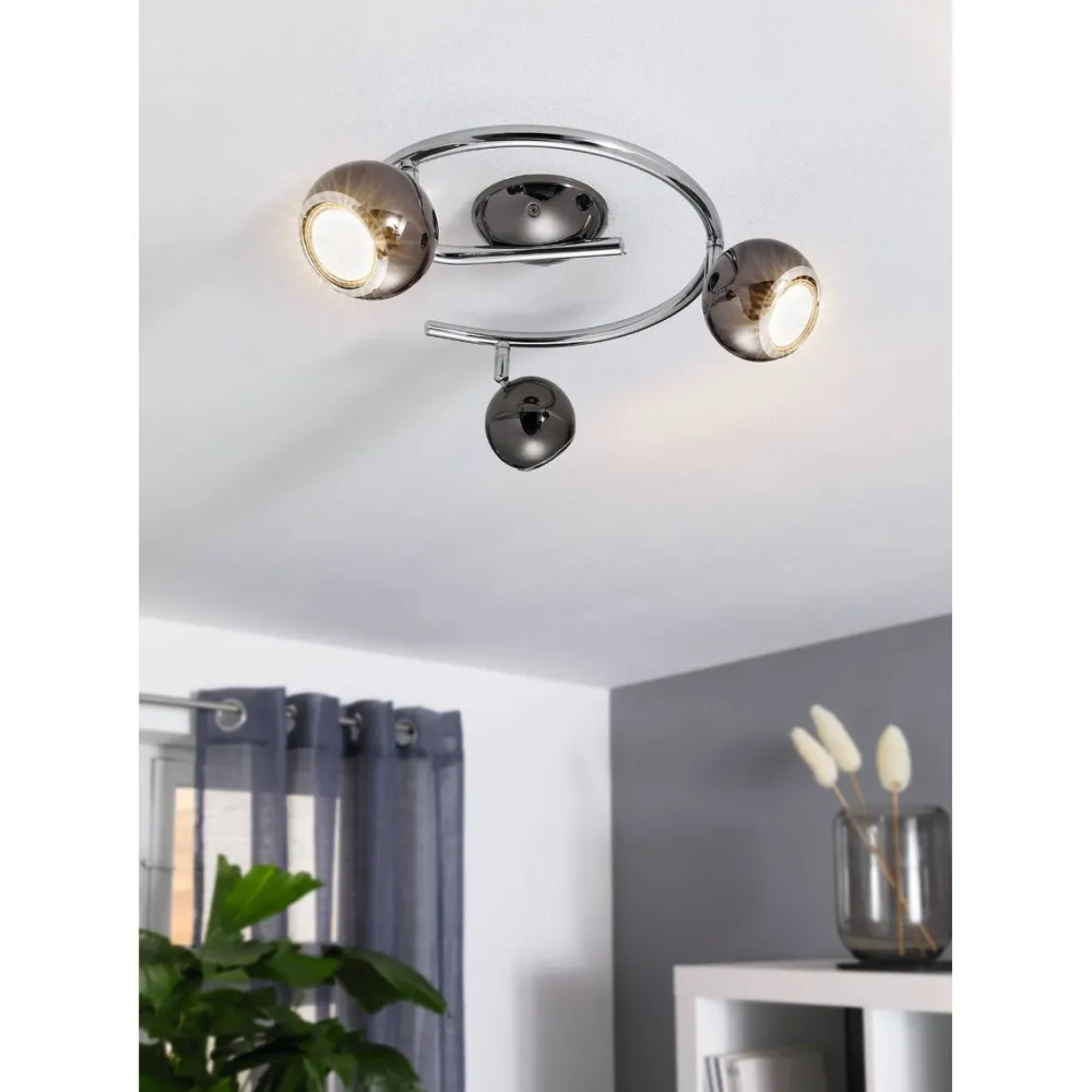 Hot LED-Spottivalaisin Bimeda 3-osainen musta/nikkeli Kohdevalaisimet