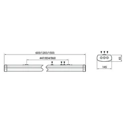 LED-teollisuusvalaisin Optimus 1500  mm IP44 60W/830 6000 lm*Airam Online
