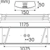 LED-teollisuusvalaisin Liteline Basic 1200 S tunnistimella 4000K IP44 valkoinen*Hide-a-lite Online