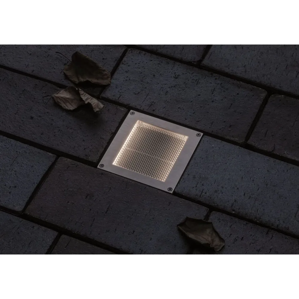 LED-terassivalaisin liiketunnistimella Brick, IP67, 10x10cm, 3000K, alumiini*Paulmann Hot