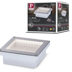 LED-terassivalaisin liiketunnistimella Brick, IP67, 10x10cm, 3000K, alumiini*Paulmann Hot