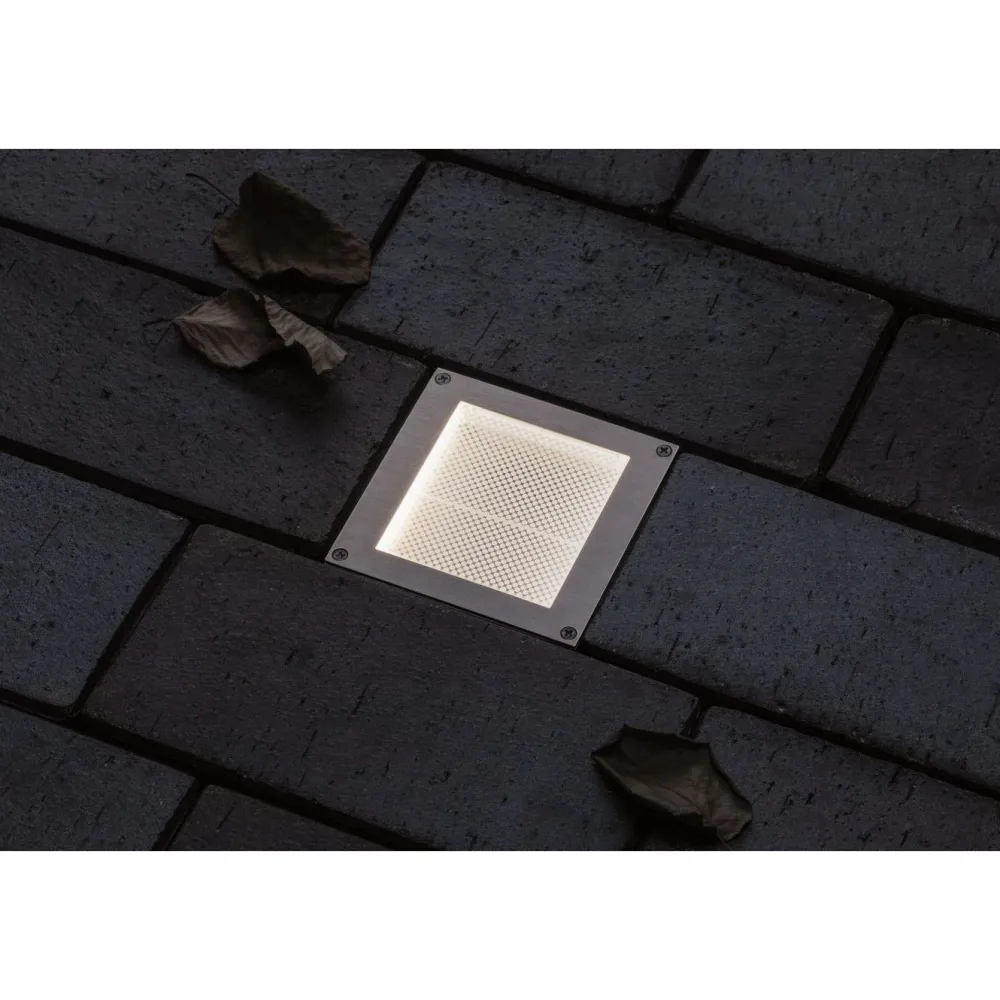 LED-terassivalaisin liiketunnistimella Brick, IP67, 10x10cm, 3000K, alumiini*Paulmann Hot