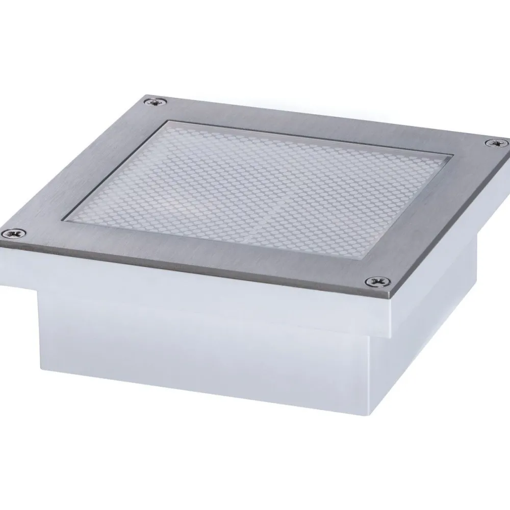 LED-terassivalaisin liiketunnistimella Brick, IP67, 10x10cm, 3000K, alumiini*Paulmann Hot