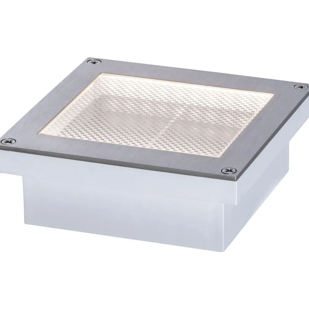 LED-terassivalaisin liiketunnistimella Brick, IP67, 10x10cm, 3000K, alumiini*Paulmann Hot