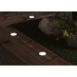 Best LED-terassivalaisinsarja Plug & Shine Floor, Smart Home Zigbee 3.0, IP67, RGBW+, 3x2W, rst Älyvalaisimet Ulos