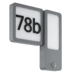 LED-tunnistinvalaisin Cheira 2x2.7+3.6W 295x300x60 mm IP44 hämäräkytkimellä hopea/valkoinen Ulkovalaisimet Liiketunnistimella Ja Hämäräkytkimellä|Ulkovalaisimet Liiketunnistimella