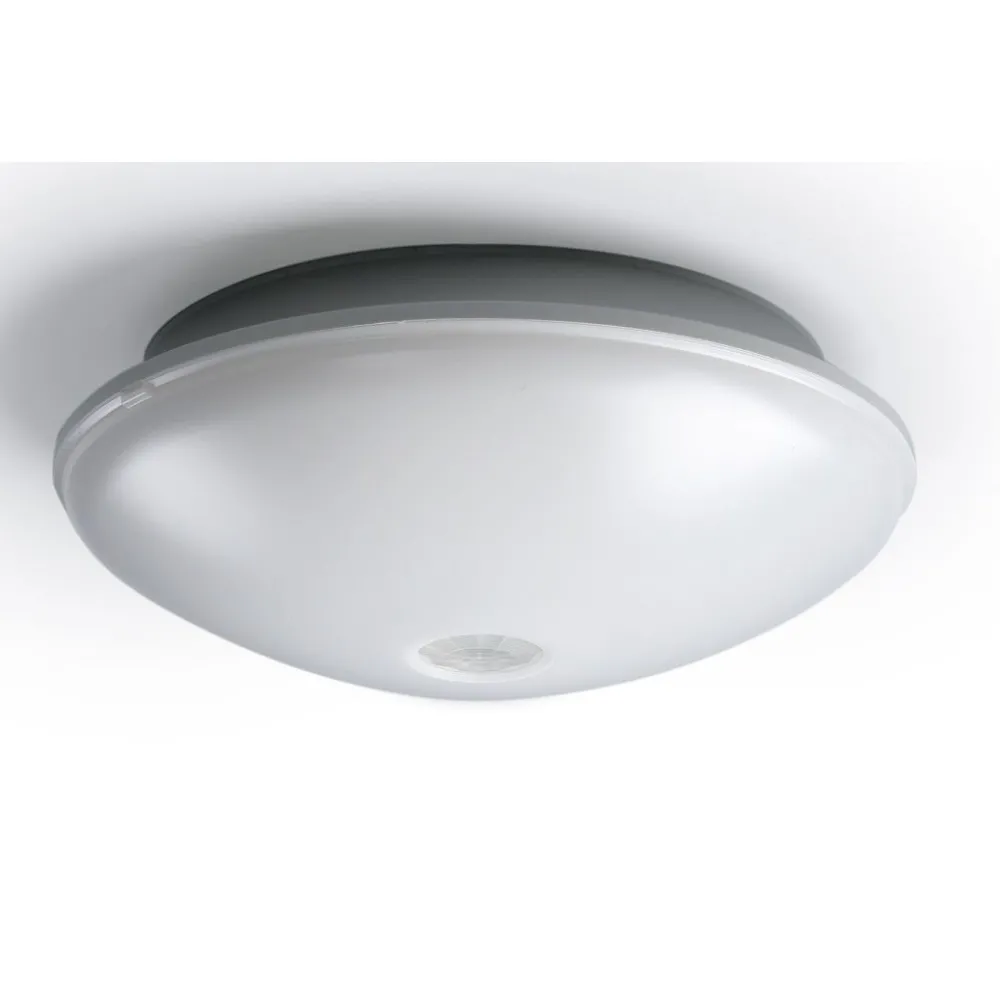 Sale LED-tunnistinvalaisin AVR254 11W/830 PIR Ø254x95 mm IP54 vaaleanharmaa Kattovalaisimet|Seinävalaisimet