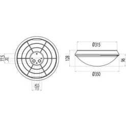 New LED-tunnistinvalaisin Titan ATR100LED IP44 18W/840 RAD Tunnistinvalaisimet