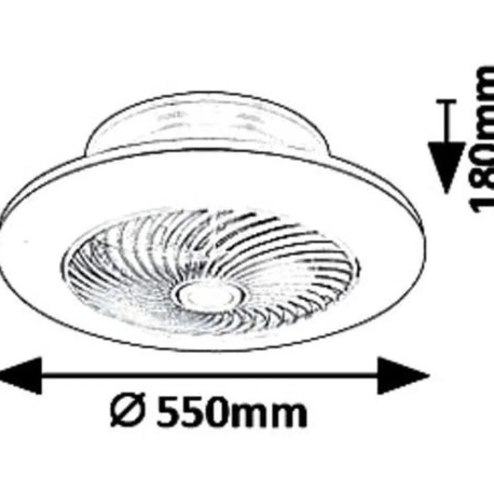 LED-tuuletinvalaisin Dalfon CCT 3000-6000K 36W Ø55 cm valkoinen*Rabalux Online
