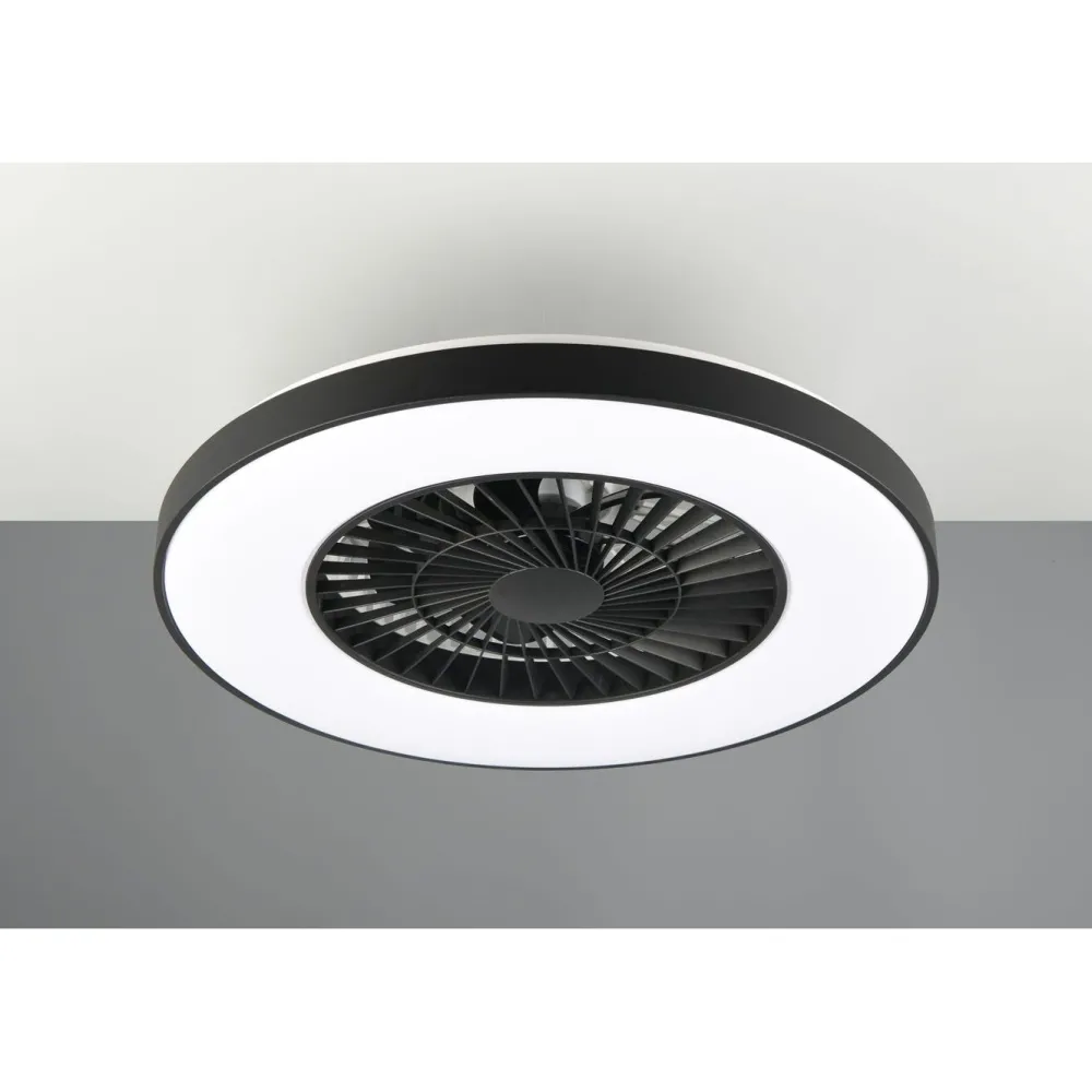 LED-tuuletinvalaisin Halmstad, musta*Trio New