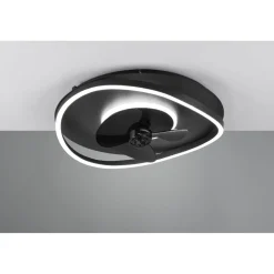 Discount LED-tuuletinvalaisin Sortland, mattamusta Tuuletinvalaisimet