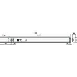 New LED-työpistevalaisin Handy 1100 14 W/830/840 1100x74 mm IP21 valkoinen/opaali Keittiövalaisimet
