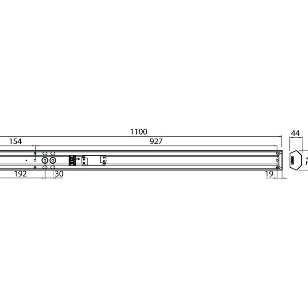 New LED-työpistevalaisin Handy 1100 14 W/830/840 1100x74 mm IP21 valkoinen/opaali Keittiövalaisimet