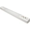 LED-työpistevalaisin Ami AL124L580 6W/830/840 582 mm 2x2-osainen pistorasia + kytkin valkoinen*Ensto Outlet