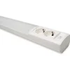 LED-työpistevalaisin Ami ALH122L450 6W/830/840 450 mm 2-osainen pistorasia + kytkin harmaa*Ensto New