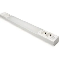 Online LED-työpistevalaisin Ami AL124L1150 14W/830/840 1152 mm 2x2-osainen pistorasia + kytkin valkoinen Keittiövalaisimet