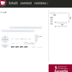 New LED-työpistevalaisin Barreo 300x22mm 3.3W 300lm valkoinen, 2kpl/pkt Keittiövalaisimet