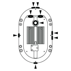 Online LED-ulkoseinävalaisin Cestus Horizontal Eye max 100W E27 165x270x110 mm IP65 valkoinen/opaali Ulkoseinävalaisimet
