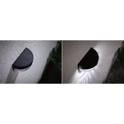 LED-ulkoseinävalaisin aurinkokennolla Mimmo, IP44, 6500K, musta*Paulmann
