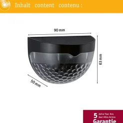 LED-ulkoseinävalaisin aurinkokennolla Mimmo, IP44, 6500K, musta*Paulmann