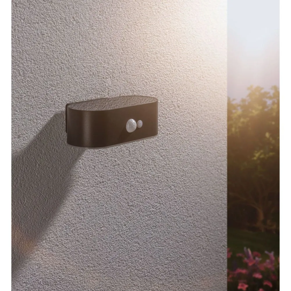 LED-ulkoseinävalaisin aurinkokennolla Adya, IP44, 3000K, liiketunnistin, musta*Paulmann Best