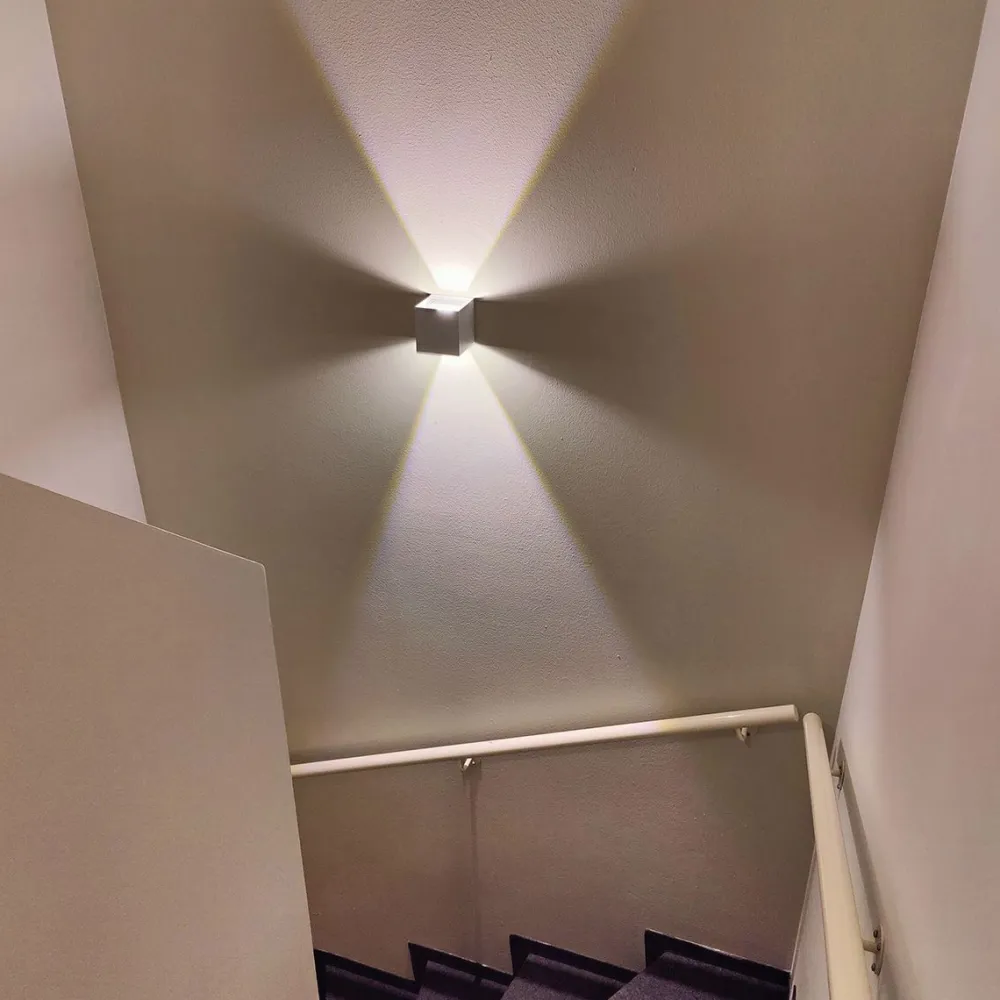 LED-ulkoseinävalaisin Iina 2x5W eri valonvärejä 570lm säädettävä keila musta*FTLight Discount