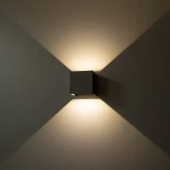 LED-ulkoseinävalaisin Iina 2x5W eri valonvärejä 570lm säädettävä keila musta*FTLight Discount