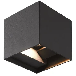LED-ulkoseinävalaisin Iina 2x5W eri valonvärejä 570lm säädettävä keila musta*FTLight Discount