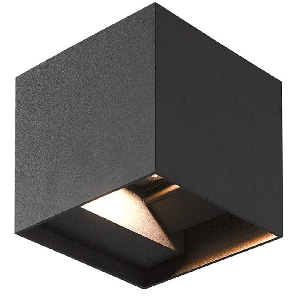 LED-ulkoseinävalaisin Iina 2x5W eri valonvärejä 570lm säädettävä keila musta*FTLight Discount