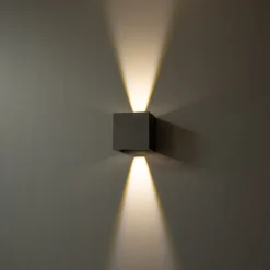 LED-ulkoseinävalaisin Iina 2x5W eri valonvärejä 570lm säädettävä keila musta*FTLight Discount