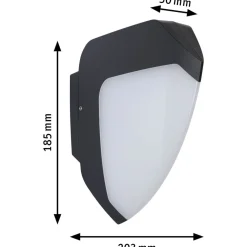 Discount LED-ulkoseinävalaisin liike- ja hämärätunnistimella Ikosea, Smart Home Zigbee 3.0, IP44, 5x20.3cm, säädettävä värilämpötila, antrasiitti Älyvalaisimet Ulos