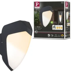 Discount LED-ulkoseinävalaisin liike- ja hämärätunnistimella Ikosea, Smart Home Zigbee 3.0, IP44, 5x20.3cm, säädettävä värilämpötila, antrasiitti Älyvalaisimet Ulos