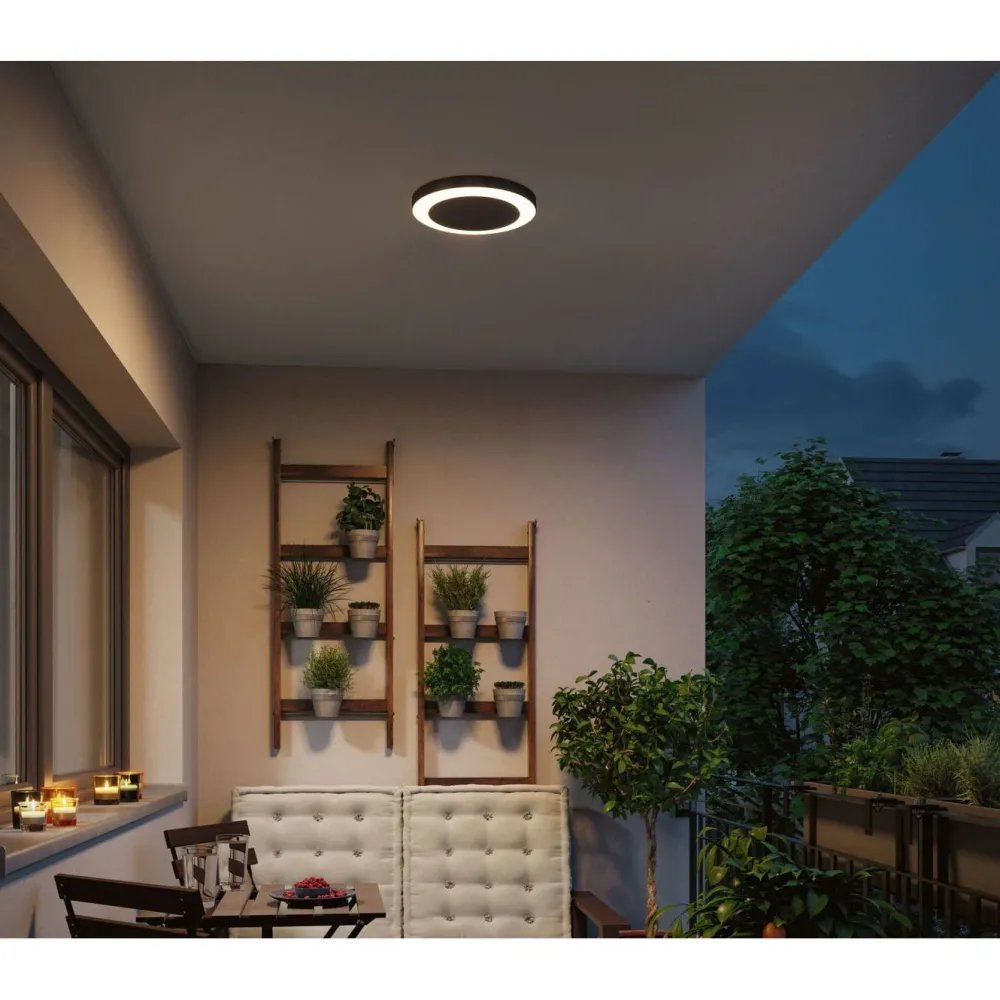 Best LED-ulkoseinävalaisin liike- ja hämärätunnistimella Circula, Smart Home Zigbee 3.0, IP44, 32cm, antrasiitti Ulkovalaisimet Liiketunnistimella Ja Hämäräkytkimellä|Ulkovalaisimet Liiketunnistimella