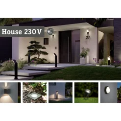 LED-ulkoseinävalaisin Bako, IP44, korroosionkestävä*Paulmann Best