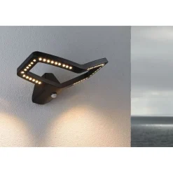 LED-ulkoseinävalaisin Alara 375x270mm 3000K 10W 450lm hämäräohjattu liiketunnistin IR antrasiitti*Paulmann Sale
