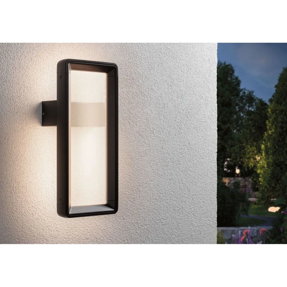 Outlet LED-ulkoseinävalaisin Reana 176x107mm 3000K 2x3W 2x130lm hämäräohjattu liiketunnistin HF antrasiitti Ulkovalaisimet Hämäräkytkimellä|Ulkovalaisimet Liiketunnistimella Ja Hämäräkytkimellä