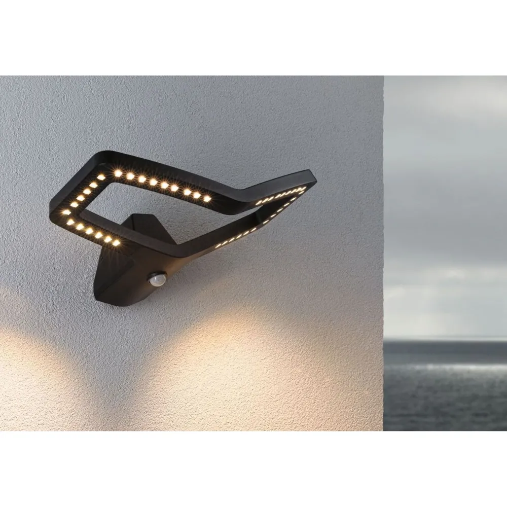 Online LED-ulkoseinävalaisin Alara Smart Home Zigbee 3.0 375x270mm hämäräohjattu liiketunnistin IR RGBW+ 10W 450lm antrasiitti Ulkovalaisimet Hämäräkytkimellä|Ulkovalaisimet Liiketunnistimella Ja Hämäräkytkimellä