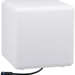 Outlet LED-ulkovalaisin Plug & Shine Cube, IP67, 3000K, valkoinen Puutarhavalaisimet