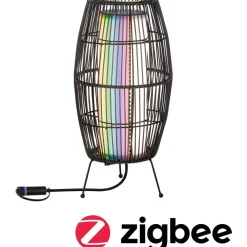 LED-ulkovalaisin Plug & Shine Basket, Smart Home Zigbee 3.0, IP44, RGBW, musta*Paulmann