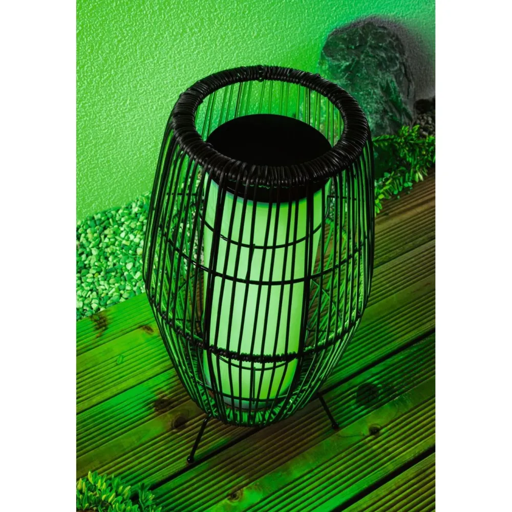 LED-ulkovalaisin Plug & Shine Basket, Smart Home Zigbee 3.0, IP44, RGBW, musta*Paulmann