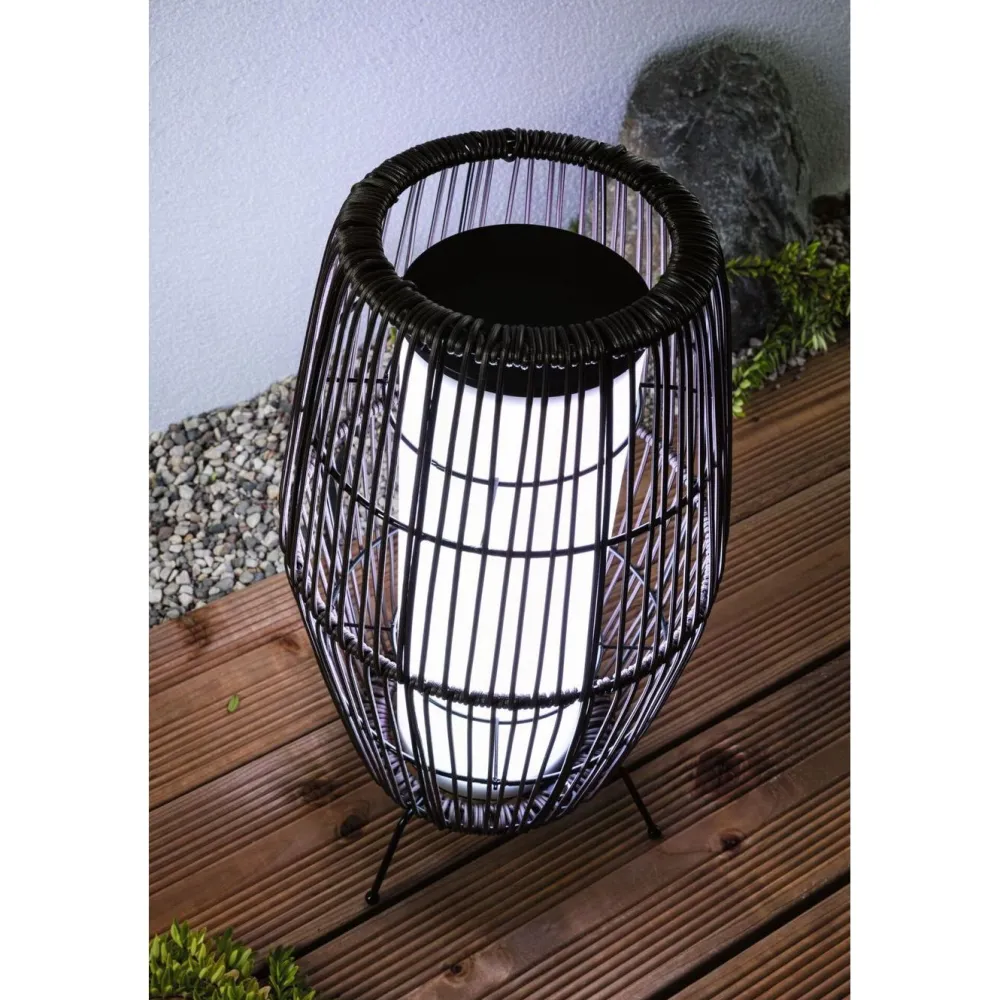LED-ulkovalaisin Plug & Shine Basket, Smart Home Zigbee 3.0, IP44, RGBW, musta*Paulmann