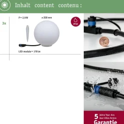 Hot LED-ulkovalaisin Plug & Shine Globe, Smart Home Zigbee 3.0, IP65, RGBW+, valkoinen Puutarhavalaisimet|Älyvalaisimet Ulos