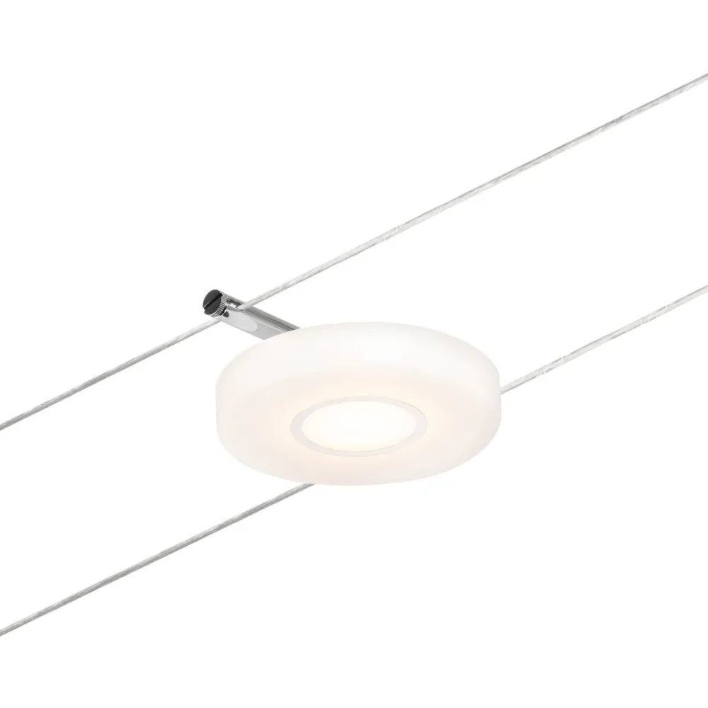 LED-Vaijerivalaisinsetti Disc 5 valaisinta + muuntaja + vaijeri 3000K kromi*Paulmann Outlet