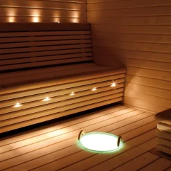 Outlet LED-valaistu saunakiulu poistoaukolla Valaisinkalusteet, Valopannat|Saunan Kuituvalot