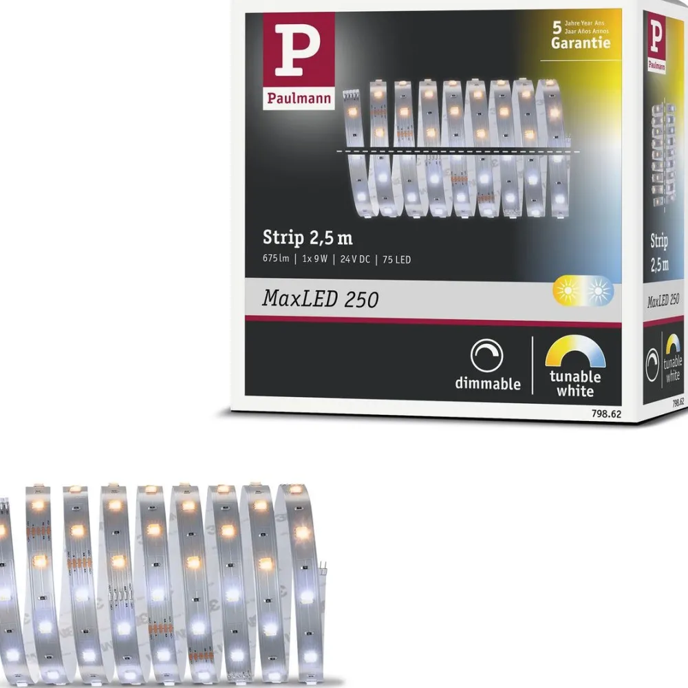 LED-valonauha MaxLED 250, 270lm/m, säädettävä värilämpötila, eri kokoja*Paulmann Clearance