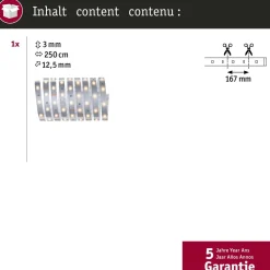 Discount LED-valonauha MaxLED 250, 300lm/m, 2700K, eri kokoja Led-Nauhat
