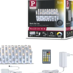 Hot LED-valonauha MaxLED 250, aloituspakkaus, IP44, 230lm/m, säädettävä värilämpötila, 24VA, eri kokoja Led-Nauhat